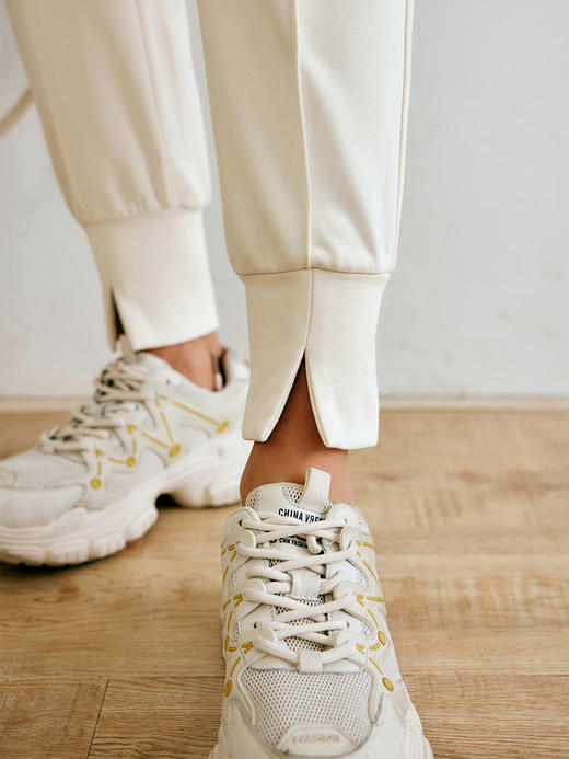 OLrain法式高级穿搭运动休闲裤女夏季2022新款开叉束脚锥形哈伦裤 商品图2