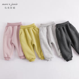 马克珍秋冬装新款 男女童高腰护肚加绒裤 儿童裤子221352