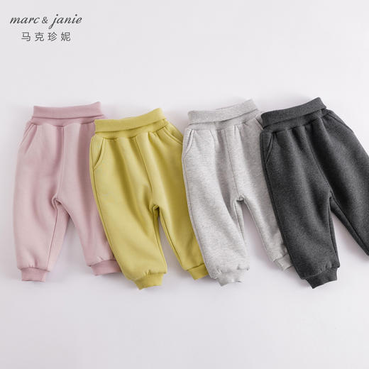 马克珍秋冬装新款 男女童高腰护肚加绒裤 儿童裤子221352 商品图0