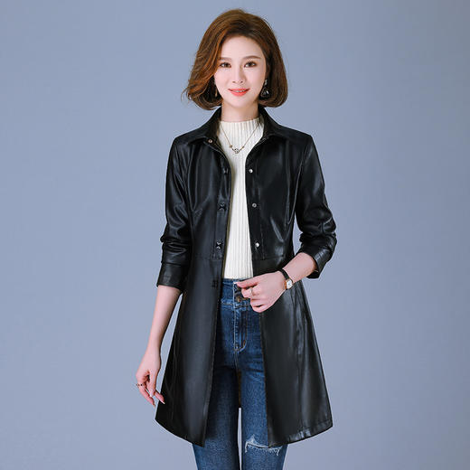 YCE 6690-1001仿真皮衣修身韩版大码时尚外套 商品图3