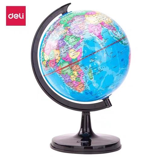 得力3033中号地球仪20cm儿童教学用 初中小学学生用小型摆件高清 商品图0