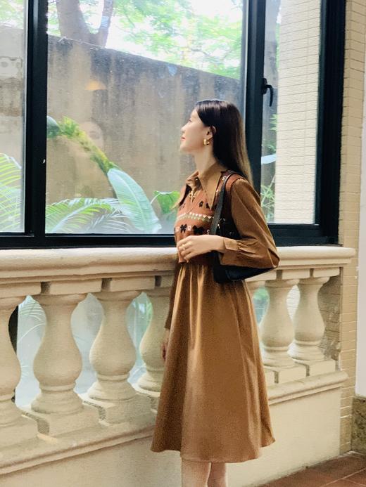 【百图lulu定制】【情话套装】针织马甲  尖领连衣裙两件套 商品图7