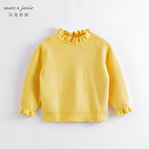 marcjanie马克珍妮秋冬新款 女童雪尼尔花边套头毛衣221375 商品图2