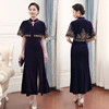 春秋礼服披肩妈妈套裙子气质长款大气连衣裙KQN-967593 商品缩略图0