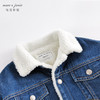 马克珍妮秋冬新款 男童仿羊羔毛牛仔棉衣外套221618 商品缩略图4