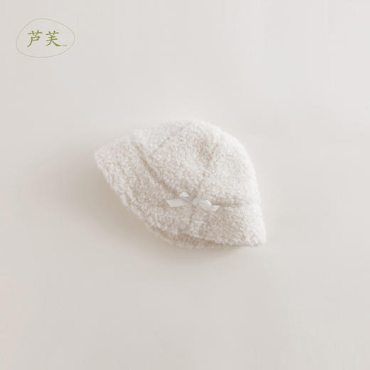 【马克珍妮 芦芙】冬装 女童植绒蝴蝶结仿羊驼渔夫帽221828 商品图1