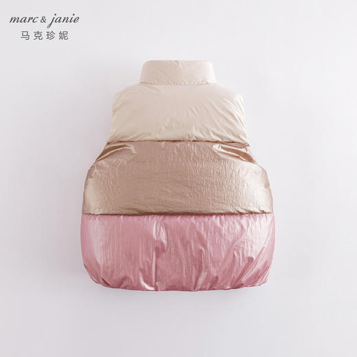 马克珍妮冬装新款 女童金属色立领加厚羽绒马甲221659 商品图1