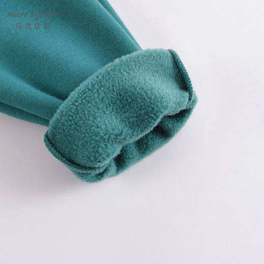 马克珍妮秋冬新款 男女童笑脸印花加绒运动裤 儿童裤子221337 商品图4