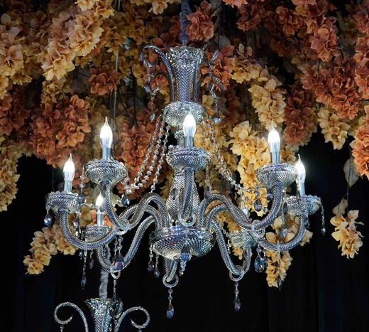 8头玻璃水晶灯-烟灰黑（运费自理） 商品图0