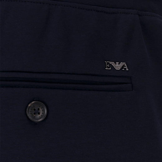 ARMANI 阿玛尼 男士棉质金属徽标休闲运动裤 深蓝色 6Y1PD4 1JBTZ 0920 商品图3