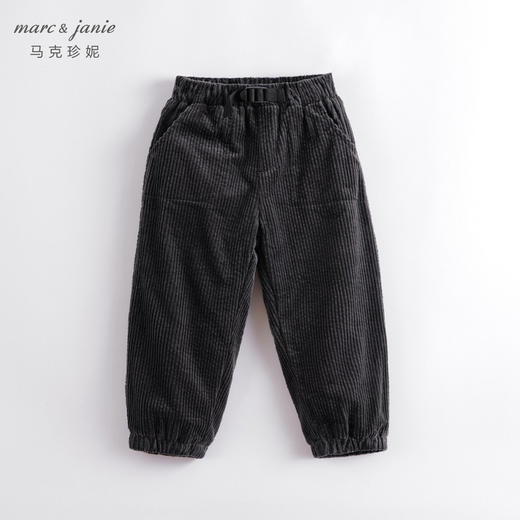 马克珍妮秋冬新款 男童泡泡灯芯绒加绒裤子 儿童长裤221771 商品图2