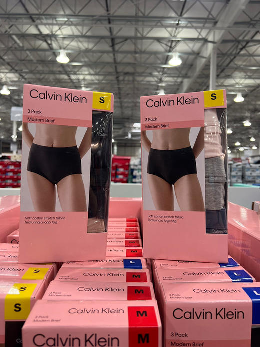 全棉新品上架！210元/3条装，美国🇺🇸直邮！🌸CK女士中腰包臀内裤三条装！💗版型好 不勒人 无任何束缚感 商品图0