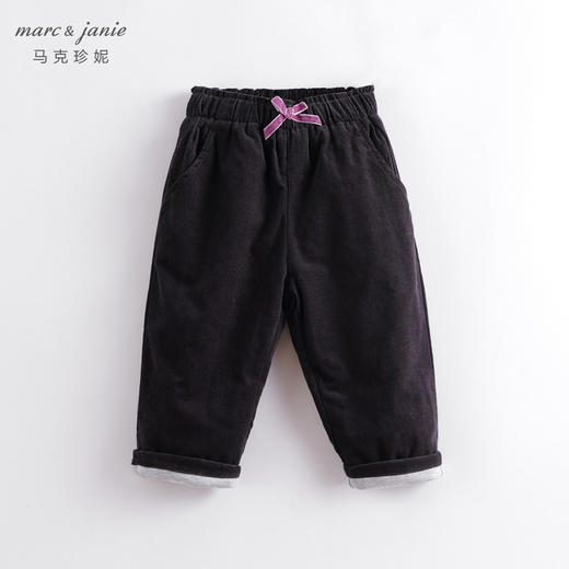 马克珍妮秋冬新款 女童灯芯绒夹棉直筒裤 儿童裤子221757 商品图1