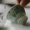 束刻/无落/手工果青釉下粉彩手绘小品杯茶具茶杯薄胎品茗杯 商品缩略图0