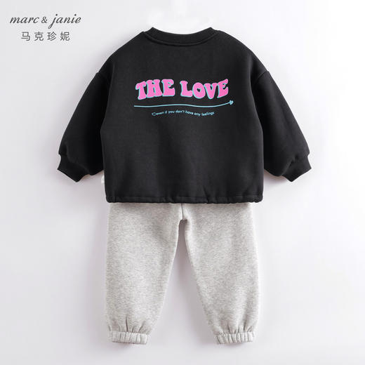 马克珍妮秋冬新款 女童加绒运动套装 儿童卫衣套装221150 商品图2