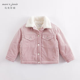 马克珍妮秋冬新款 女童泡泡灯芯绒夹棉加绒外套221585