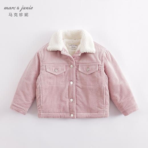 马克珍妮秋冬新款 女童泡泡灯芯绒夹棉加绒外套221585 商品图0