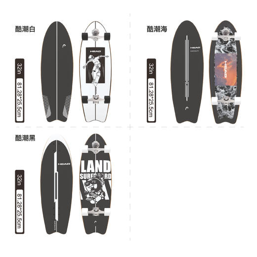HEAD 22-23 新款陆地冲浪板 专业H6弹簧桥 H8pu桥 H10pu水桥 滑雪冲浪训练刷街代步 商品图2