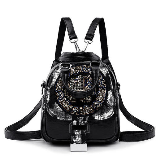 LYXB-L168 时尚气质烫钻刺绣吉象双肩包 商品图5