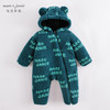 马克珍妮秋冬新款 男女宝宝仿羊羔毛薄棉连体衣 婴儿外出服221597 商品缩略图3