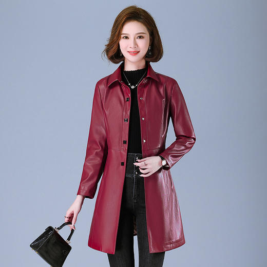 YCE 6690-1001仿真皮衣修身韩版大码时尚外套 商品图0