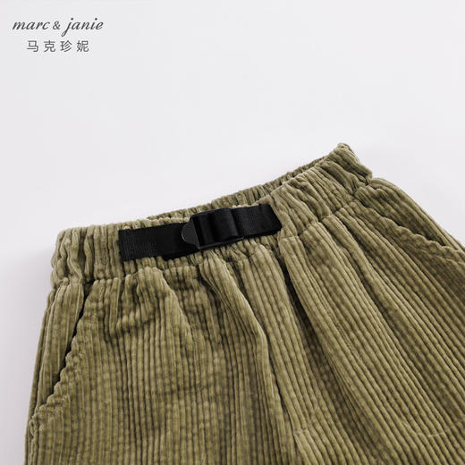 马克珍妮秋冬新款 男童泡泡灯芯绒加绒裤子 儿童长裤221771 商品图3