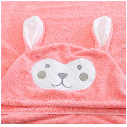 儿童浴巾珊瑚绒斗篷宝宝洗澡速干浴袍 商品图3