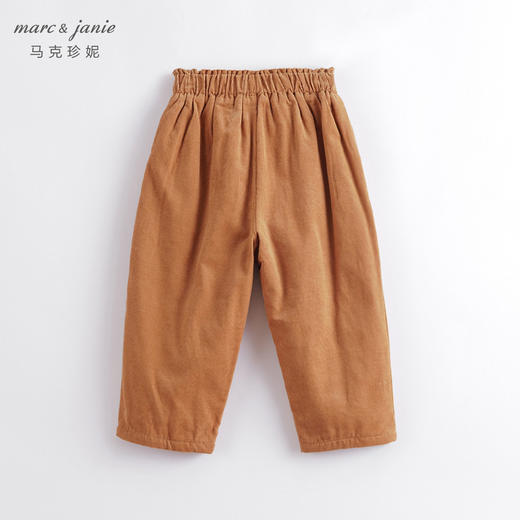 马克珍妮秋冬新款 女童灯芯绒夹棉直筒裤 儿童裤子221757 商品图2