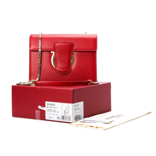FERRAGAMO 菲拉格慕 女士皮革斜挎单肩包 红色 21 G671 677218 商品图3