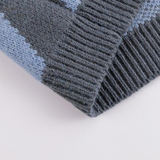 【柔蓝绒】马克珍妮秋冬新款 男童撞色条纹套头毛衣221518 商品图4