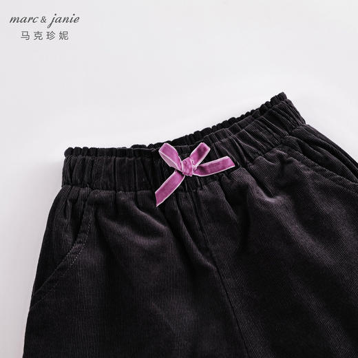马克珍妮秋冬新款 女童灯芯绒夹棉直筒裤 儿童裤子221757 商品图3
