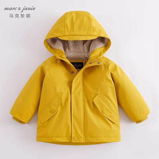 【防泼水】马克珍妮秋冬新款 男童加绒保暖风衣外套221526 商品图1