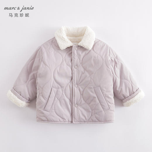 马克珍妮秋冬新款 男女童仿羊羔绒翻领棉衣 儿童外套221110 商品图2