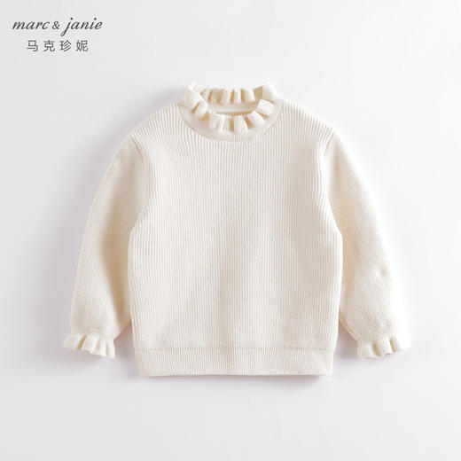 marcjanie马克珍妮秋冬新款 女童雪尼尔花边套头毛衣221375 商品图1