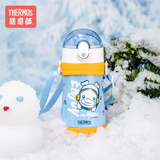 THERMOS膳魔师 X B.Duck联名 牛仔潮酷主题高真空不锈钢保温杯 TCKE-300S 商品图0