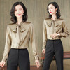 气质真丝衬衫女长袖秋冬新款设计感小众飘带高端桑蚕丝上衣 商品缩略图0