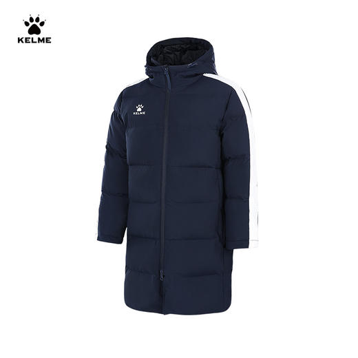 卡尔美22冬季新款棉服 运动休闲儿童长款连帽棉衣 过膝棉袄 商品图1