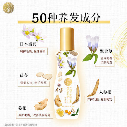 【国妆育发特证   送同款育发精华30ml】五十惠育发精华 含50种育发成分  养护头皮发丝  养润头发 清爽滋养丰盈洗护套装 商品图2