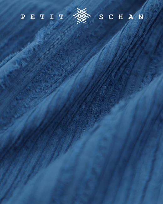 PETIT SCHAN小闪 CLO#115  21克   21g   克莱因蓝纯棉剪花条纹长款外套 商品图14