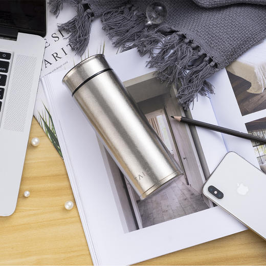 【仅样品，无原包装，介意者慎拍】TAIC太可纯钛如意杯简约保温杯男士高档水杯双层钛杯高档茶杯 商品图2