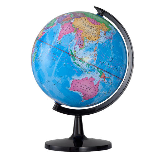 齐心B1002地球仪20cm中号儿童教学用 初中小学学生用小型摆件高清 商品图0