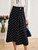 OLrain法式波点半身裙女早秋2022年新款高腰显瘦时尚百搭A字裙子 商品缩略图3