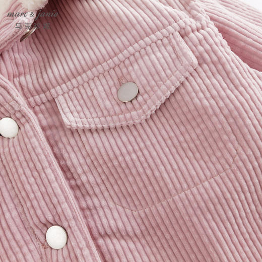 马克珍妮秋冬新款 女童泡泡灯芯绒夹棉加绒外套221585 商品图4