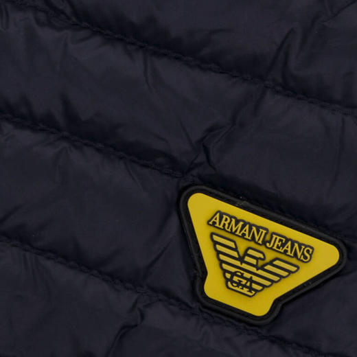 ARMANI 阿玛尼 男士徽标贴花长袖拉链羽绒服 蓝色 6Y6B39 6NLEZ 0583 商品图3