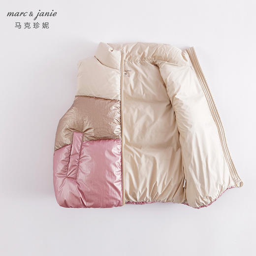 马克珍妮冬装新款 女童金属色立领加厚羽绒马甲221659 商品图2