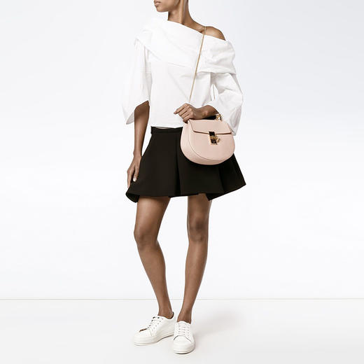 CHLOE 珂洛艾伊 女士皮革 Drew系列 小号斜挎单肩包 裸色 3S1031 944 B59 商品图3