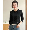 LFH6736-1 时尚气质百搭丝光棉连帽长袖薄款卫衣 商品缩略图2
