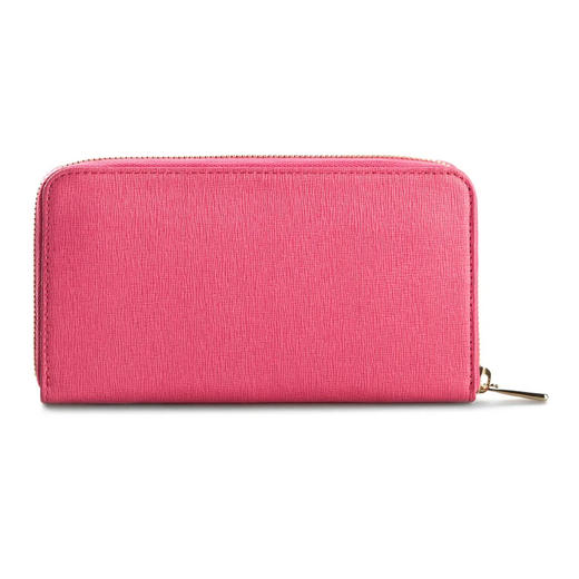 FURLA 芙拉 女士皮革金属字母徽标拉链长款票夹钱包 粉色 826454 商品图1