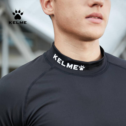 卡尔美紧身衣男长袖高领足球训练打底衫加绒加厚儿童健身运动T恤 商品图2