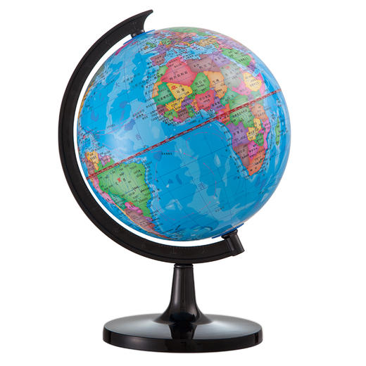 齐心B1002地球仪20cm中号儿童教学用 初中小学学生用小型摆件高清 商品图1